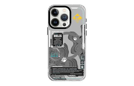 Keep Off iPhone 15 Pro Map Magsafe Kapak - Snowfield