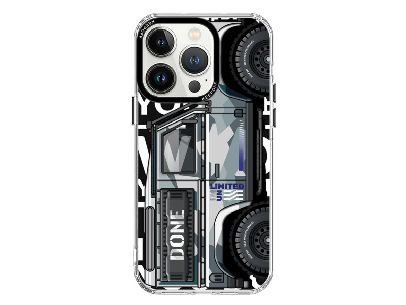 Keep Off iPhone 15 Pro Max Cross Country Travel Magsafe Kapak - Snow