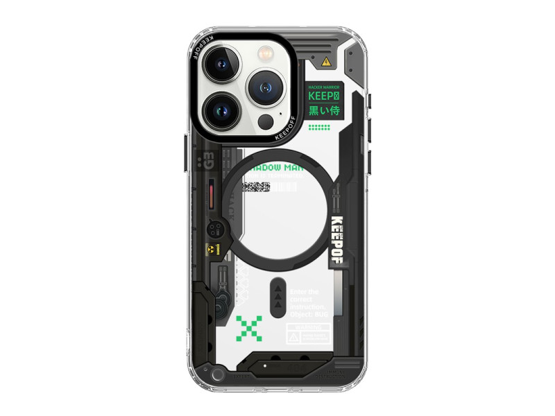 Keep Off iPhone 15 Pro Max Future Armor Magsafe Kapak - Black Samurai