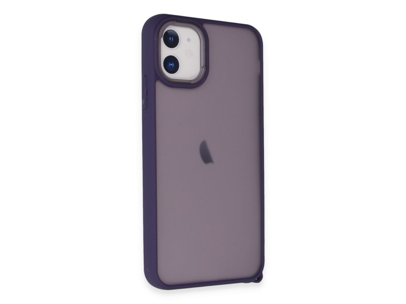 Newface iPhone 11 Kılıf Elegant Kapak - Derin Mor