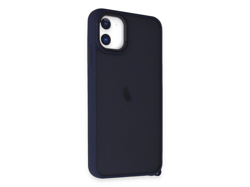 Newface iPhone 11 Kılıf Elegant Kapak - Lacivert