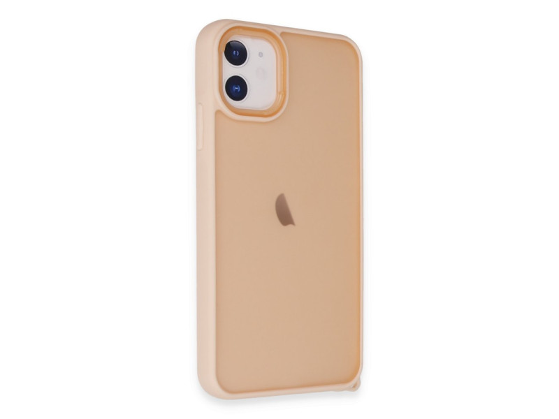 Newface iPhone 11 Kılıf Elegant Kapak - Pudra