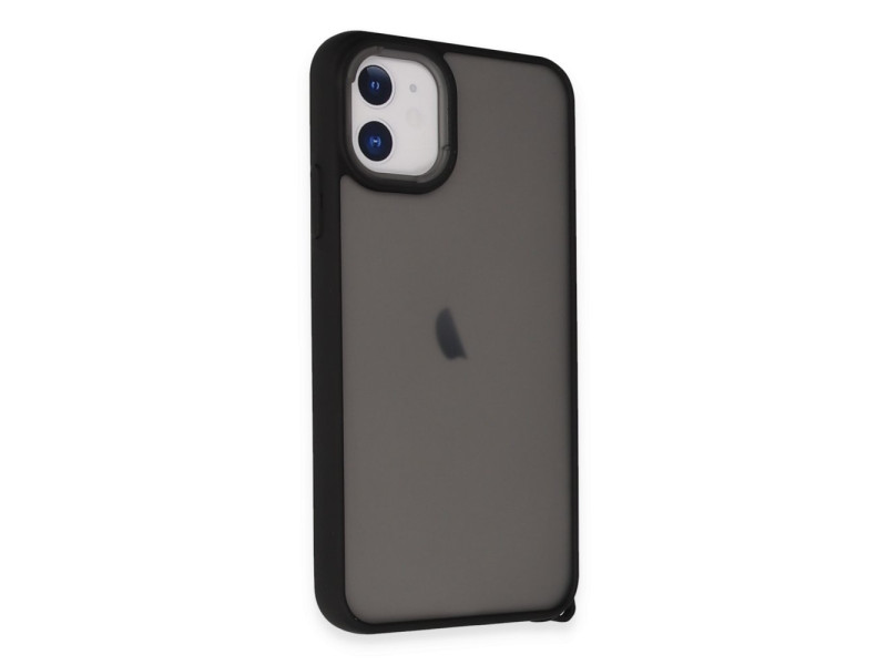 Newface iPhone 11 Kılıf Elegant Kapak - Siyah