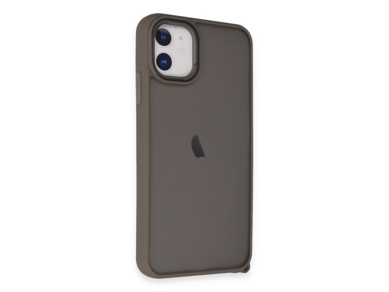 Newface iPhone 11 Kılıf Elegant Kapak - Titan Gri