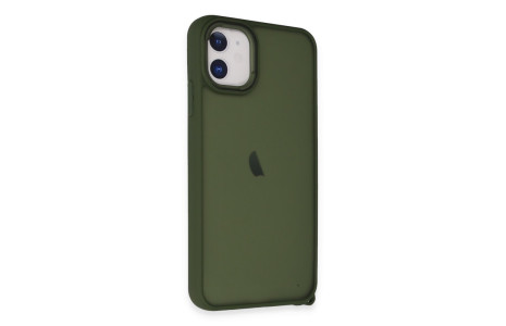 Newface iPhone 11 Kılıf Elegant Kapak - Yeşil