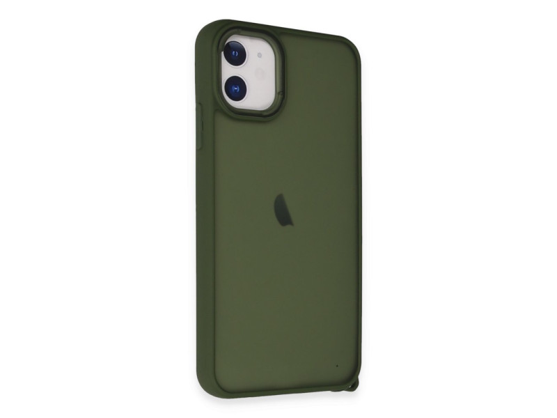 Newface iPhone 11 Kılıf Elegant Kapak - Yeşil