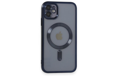Newface iPhone 11 Kılıf Kross Magneticsafe Kapak - Lacivert