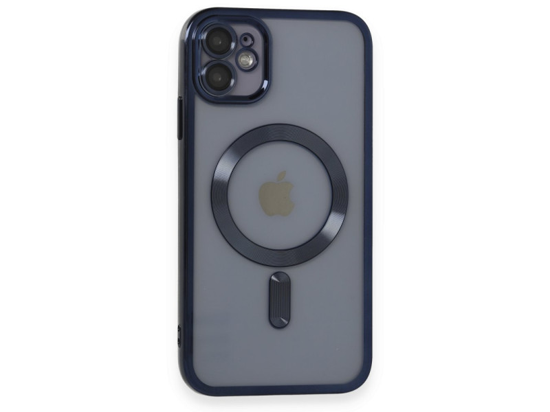Newface iPhone 11 Kılıf Kross Magneticsafe Kapak - Lacivert