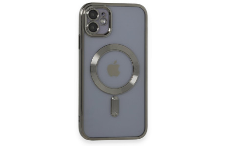 Newface iPhone 11 Kılıf Kross Magneticsafe Kapak - Titan Gri