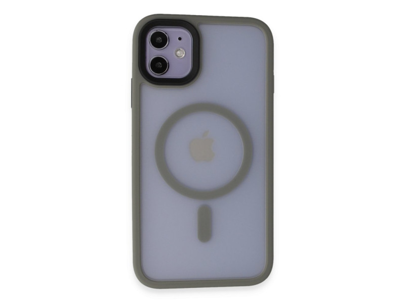 Newface iPhone 11 Kılıf Trex Magneticsafe Kapak - Gri