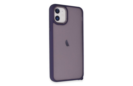 Newface iPhone 12 Kılıf Elegant Kapak - Derin Mor