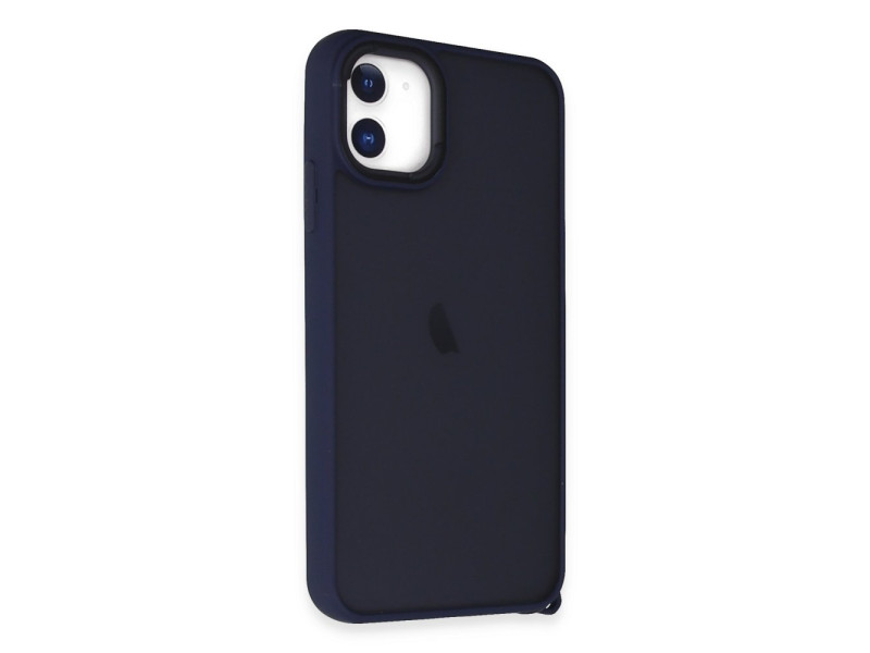 Newface iPhone 12 Kılıf Elegant Kapak - Lacivert