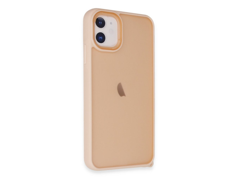Newface iPhone 12 Kılıf Elegant Kapak - Pudra