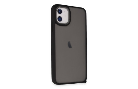 Newface iPhone 12 Kılıf Elegant Kapak - Siyah