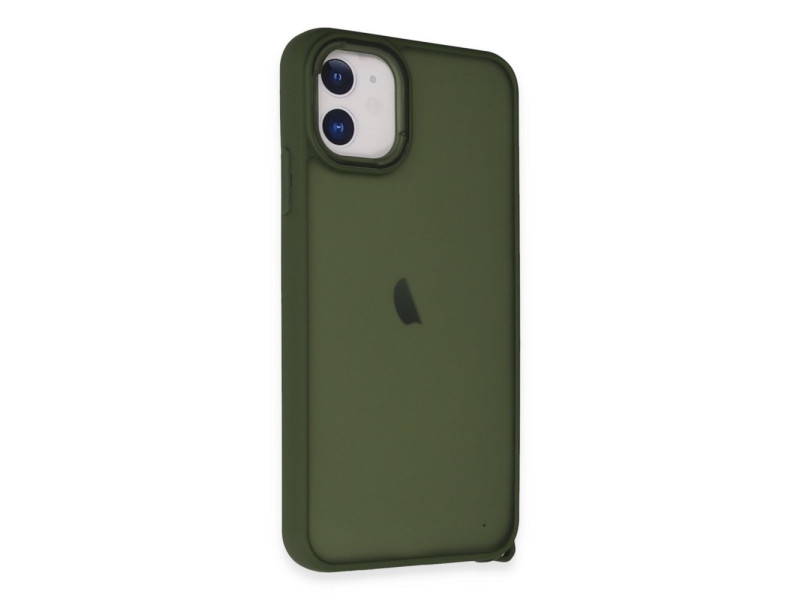 Newface iPhone 12 Kılıf Elegant Kapak - Yeşil