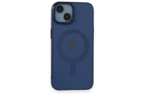 Newface iPhone 13 Kılıf Anka PC Magneticsafe Sert Metal Kapak - Lacivert
