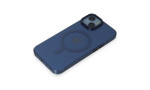 Newface iPhone 14 Kılıf Anka PC Magneticsafe Sert Metal Kapak - Lacivert