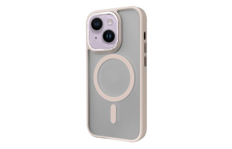 Newface iPhone 14 Kılıf Anka PC Magneticsafe Sert Metal Kapak - Pembe