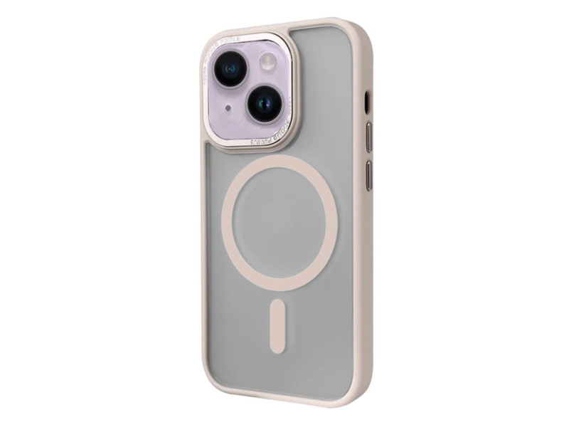 Newface iPhone 14 Kılıf Anka PC Magneticsafe Sert Metal Kapak - Pembe
