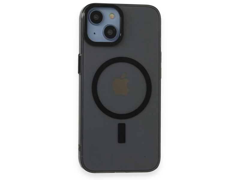Newface iPhone 14 Kılıf Anka PC Magneticsafe Sert Metal Kapak - Siyah
