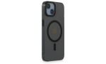 Newface iPhone 14 Kılıf Anka PC Magneticsafe Sert Metal Kapak - Siyah