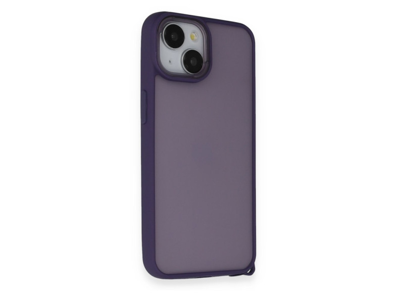 Newface iPhone 14 Kılıf Elegant Kapak - Derin Mor