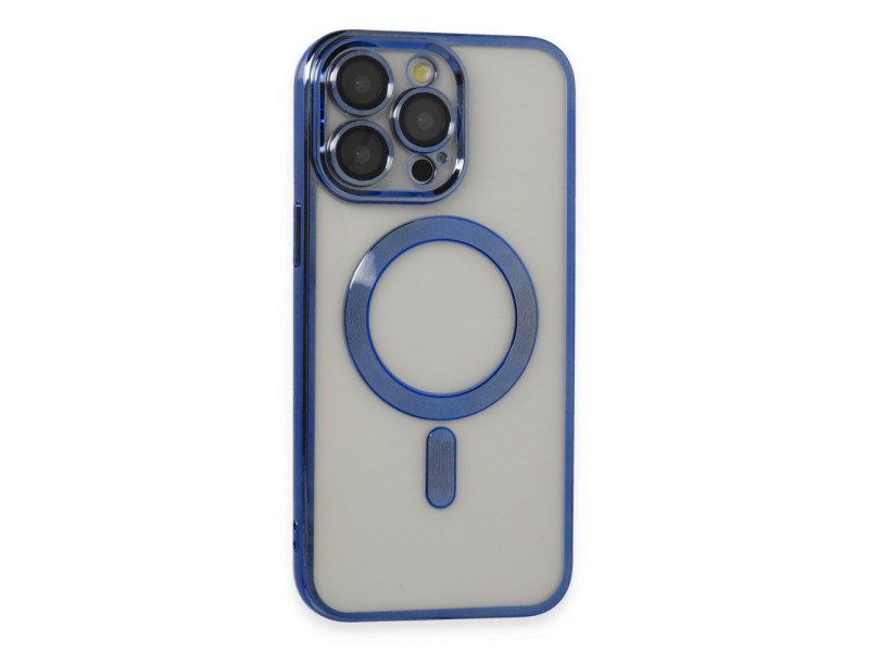 Newface iPhone 14 Pro Max Kılıf Kross Magneticsafe Kapak - Lacivert
