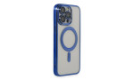 Newface iPhone 14 Pro Max Kılıf Kross Magneticsafe Kapak - Lacivert