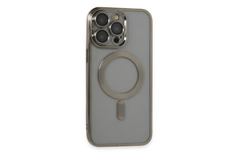 Newface iPhone 14 Pro Max Kılıf Kross Magneticsafe Kapak - Titan Gri