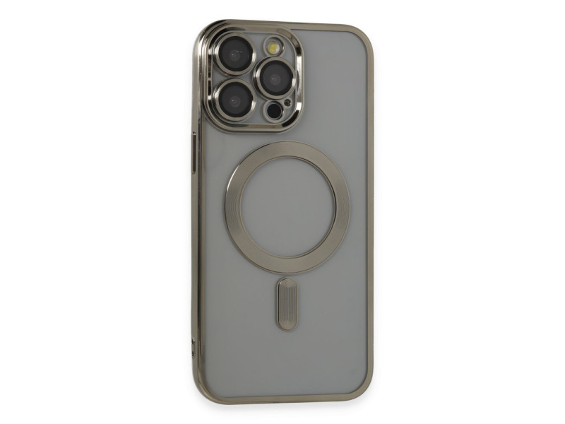 Newface iPhone 14 Pro Max Kılıf Kross Magneticsafe Kapak - Titan Gri