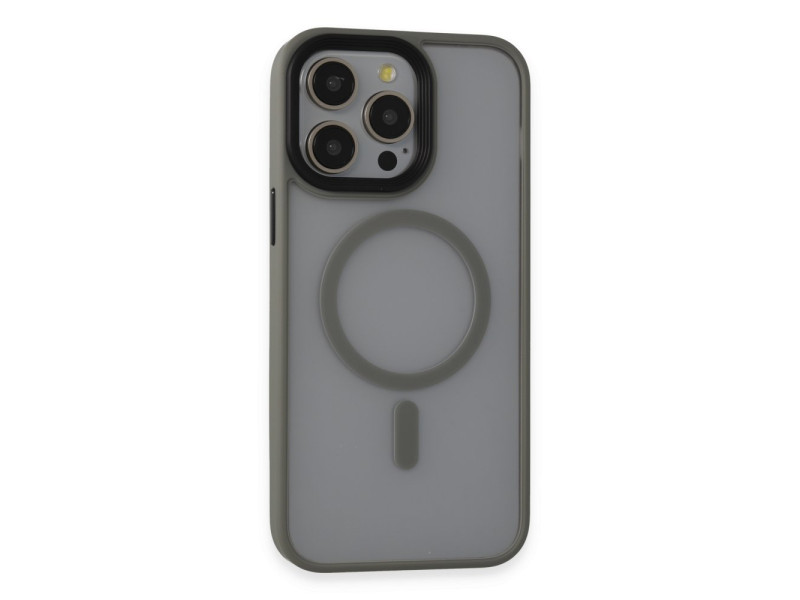 Newface iPhone 14 Pro Max Kılıf Trex Magneticsafe Kapak - Gri