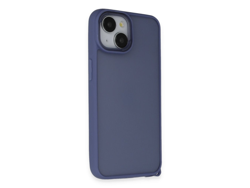 Newface iPhone 15 Kılıf Elegant Kapak - Açık Mavi