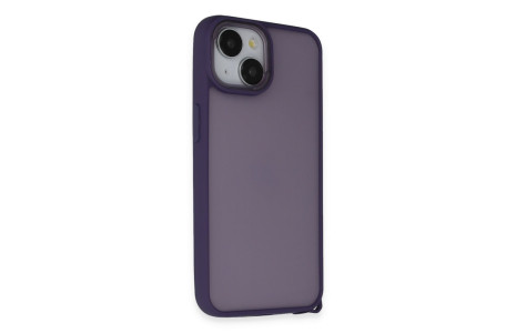 Newface iPhone 15 Kılıf Elegant Kapak - Derin Mor