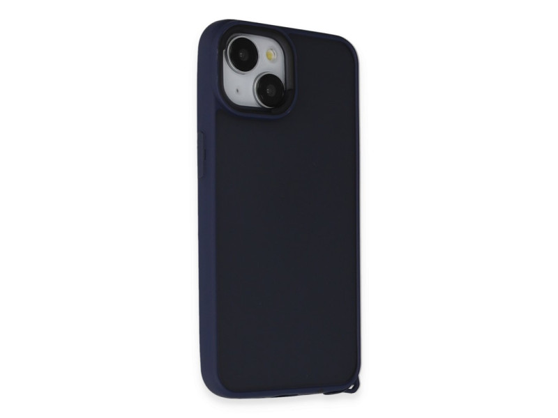 Newface iPhone 15 Kılıf Elegant Kapak - Lacivert