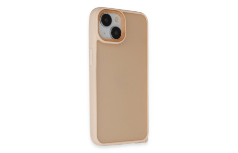Newface iPhone 15 Kılıf Elegant Kapak - Pudra