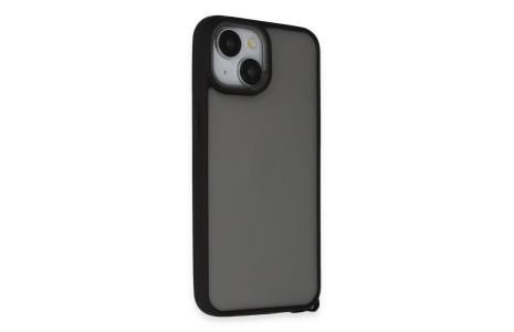 Newface iPhone 15 Kılıf Elegant Kapak - Siyah