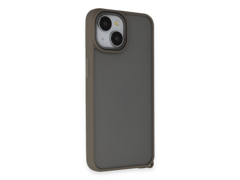 Newface iPhone 15 Kılıf Elegant Kapak - Titan Gri