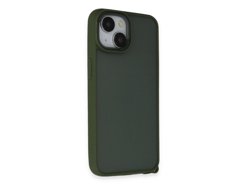 Newface iPhone 15 Kılıf Elegant Kapak - Yeşil