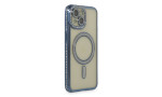Newface iPhone 15 Kılıf Joke Simli Magneticsafe Kılıf - Lacivert