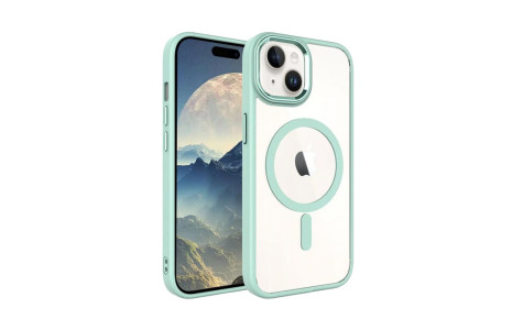 Newface iPhone 15 Kılıf Kross Magneticsafe Kapak - Açık Yeşil