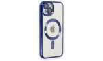 Newface iPhone 15 Kılıf Kross Magneticsafe Kapak - Lacivert