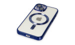 Newface iPhone 15 Kılıf Kross Magneticsafe Kapak - Lacivert