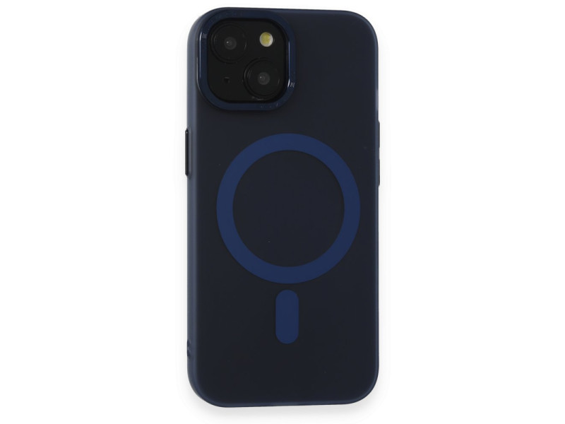 Newface iPhone 15 Kılıf Lodos Magneticsafe Mat Kapak - Mavi