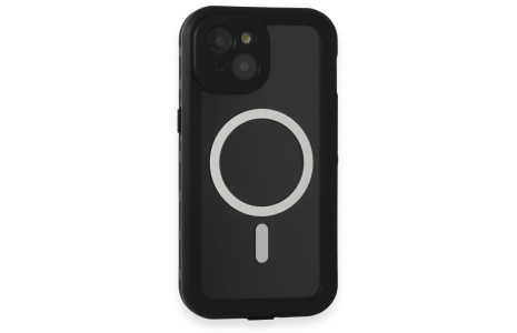 Newface iPhone 15 Kılıf Red Pepper Magneticsafe Su Geçirmez Kılıf - Siyah-Gri