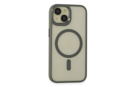 Newface iPhone 15 Kılıf Room Magneticsafe Silikon - Gri