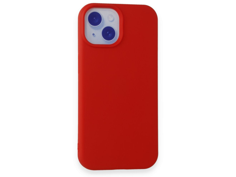 Newface iPhone 15 Plus Kılıf First Silikon - Kırmızı