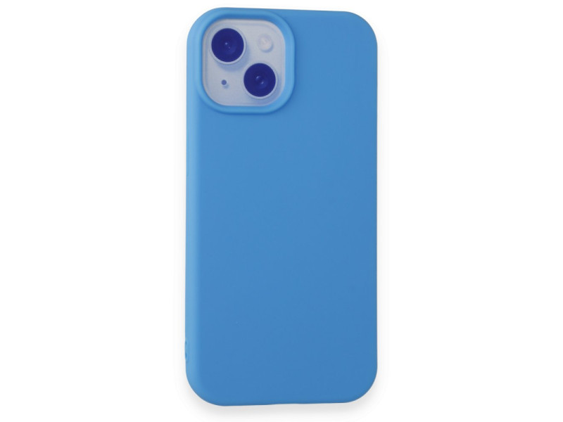 Newface iPhone 15 Plus Kılıf First Silikon - Mavi