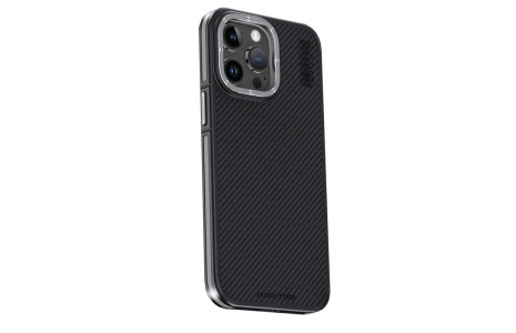Joko iPhone 15 Pro Kılıf Aramid 600D Kevlar Karbon Fiber Magsafe Kapak - Gri