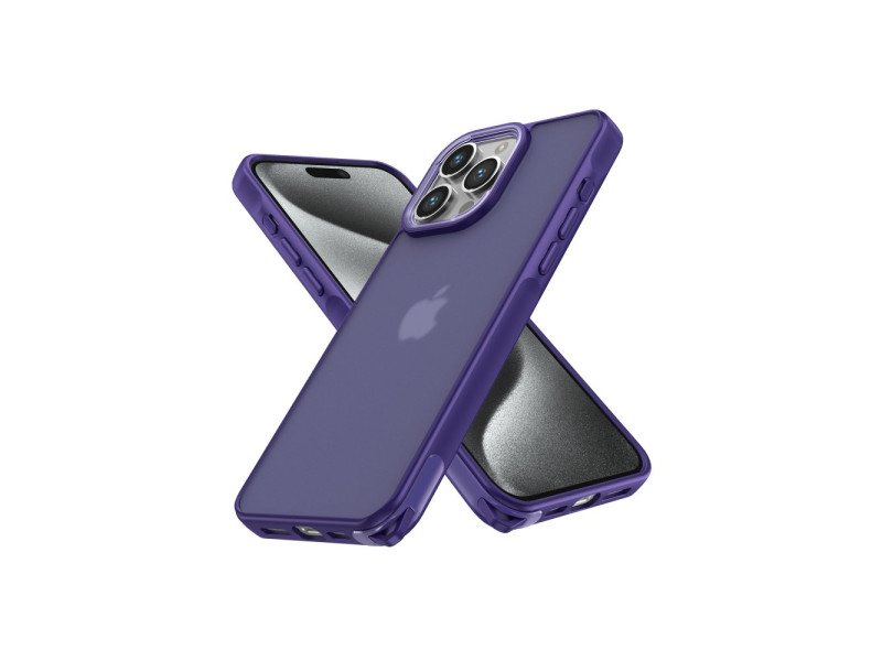 Newface iPhone 15 Pro Kılıf Elegant Kapak - Derin Mor