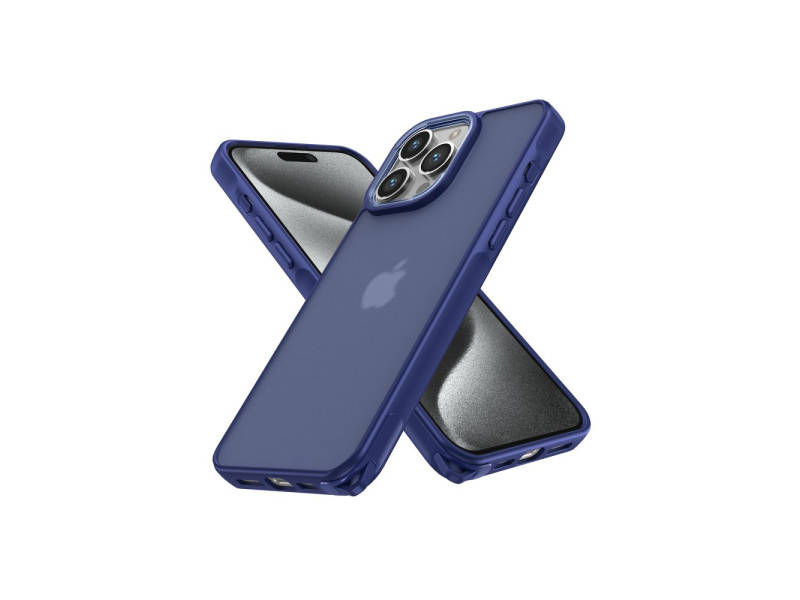 Newface iPhone 15 Pro Kılıf Elegant Kapak - Lacivert